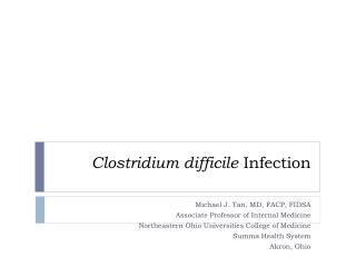 Clostridium difficile Infection