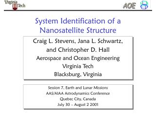 System Identification of a Nanosatellite Structure