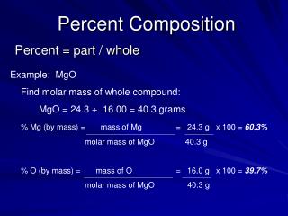 Percent Composition