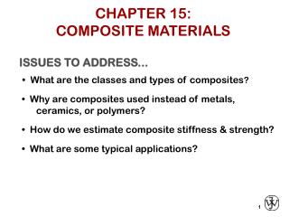 CHAPTER 15: COMPOSITE MATERIALS