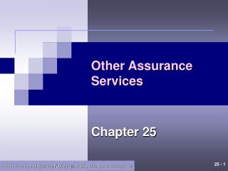 Other Assurance Services