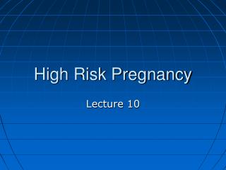High Risk Pregnancy
