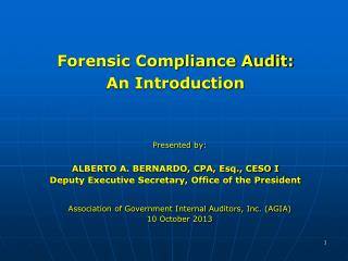 Forensic Compliance Audit: An Introduction