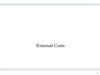 External Costs