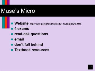 Muse’s Micro
