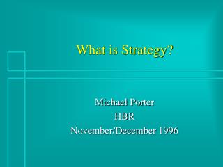 What is Strategy?