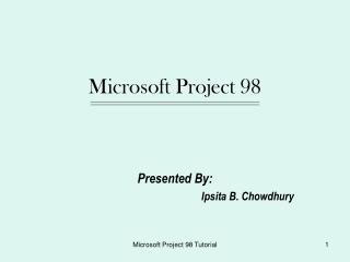 Microsoft Project 98