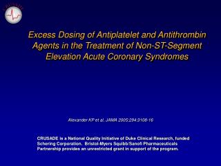 Alexander KP et al, JAMA 2005;294:3108-16