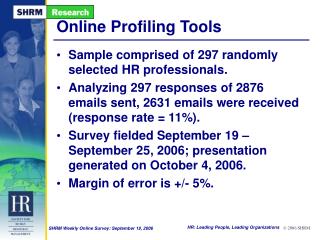 Online Profiling Tools