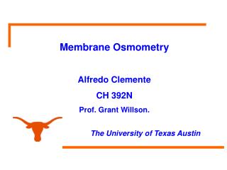 Molecular Weight and polymer properties Methods Used to determine Mn, Mw Membrane Osmometry