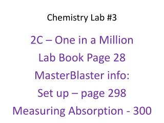 Chemistry Lab #3