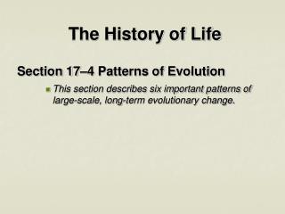 The History of Life