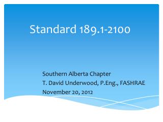 Standard 189.1-2100