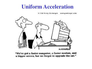 Uniform Acceleration