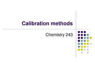 Calibration methods