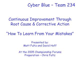 Cyber Blue – Team 234