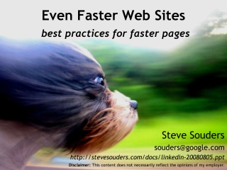 Even Faster Web Sites best practices for faster pages