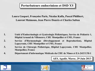 Perturbateurs endocriniens et DSD XY