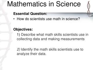 Mathematics in Science