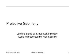 Projective Geometry