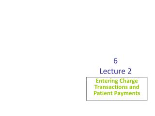 6 Lecture 2