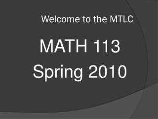 Welcome to the MTLC