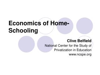Economics of Home-Schooling