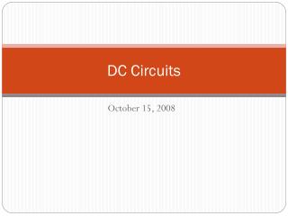 DC Circuits