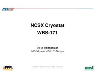 NCSX Cryostat WBS-171
