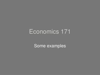 Economics 171