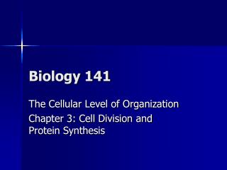 Biology 141