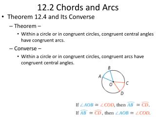 12.2 Chords and Arcs