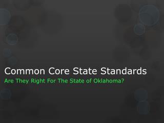 Common Core State Standards