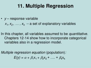 11. Multiple Regression