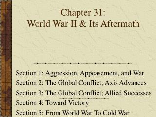 Chapter 31: World War II &amp; Its Aftermath