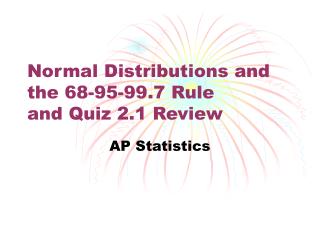 Normal Distributions and the 68-95-99.7 Rule and Quiz 2.1 Review