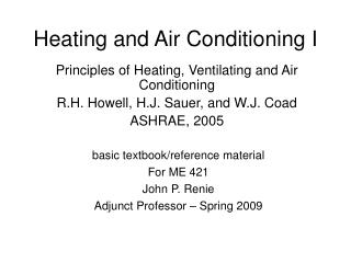 Heating and Air Conditioning I