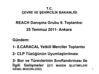 T.C. ÇEVRE VE ŞEHİRCİLİK BAKANLIĞI