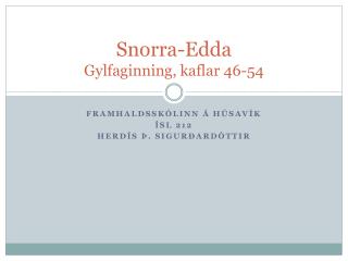 Snorra-Edda Gylfaginning, kaflar 46-54