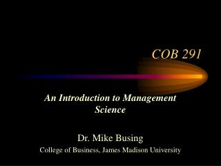 COB 291