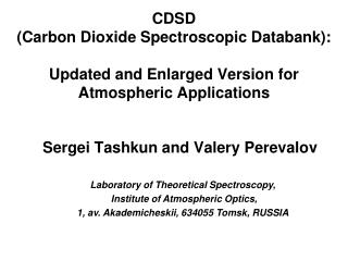 Sergei Tashkun and Valery Perevalov