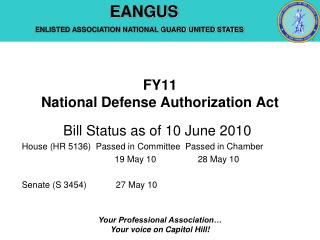 FY11 National Defense Authorization Act