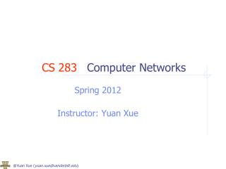 CS 283 	Computer Networks