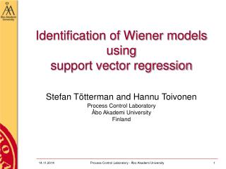 Identification of Wiener models using support vector regression