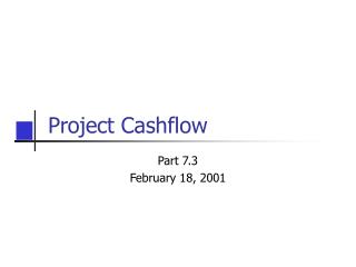 Project Cashflow