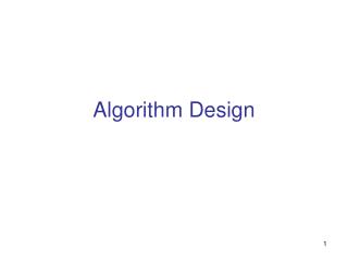 Algorithm Design