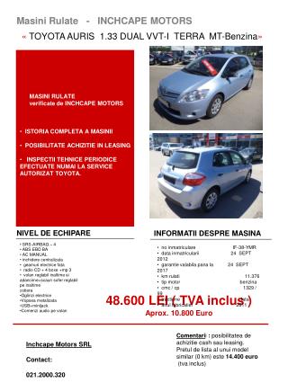 Masini Rulate - INCHCAPE MOTORS