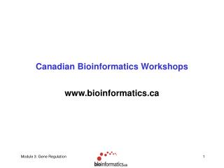 Canadian Bioinformatics Workshops