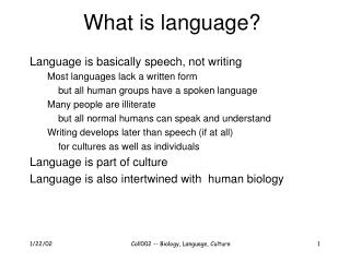 What is language?