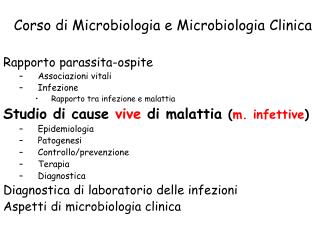 Corso di Microbiologia e Microbiologia Clinica